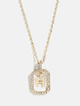 BaubleBar H - 
    Gold initial necklace
  
