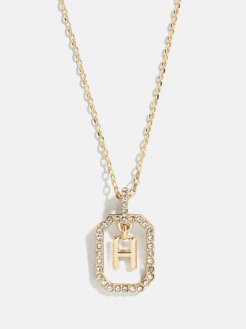 BaubleBar H - 
    Gold initial necklace
  
