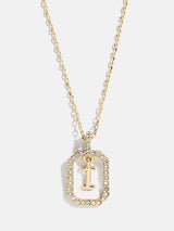 BaubleBar I - 
    Gold initial necklace
  
