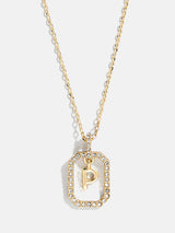 BaubleBar P - 
    Gold initial necklace
  
