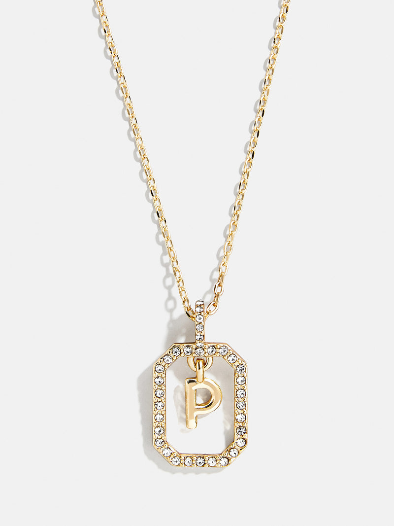 BaubleBar P - 
    Gold initial necklace
  
