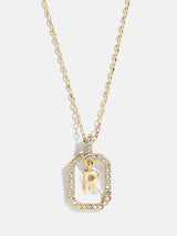 BaubleBar R - 
    Gold initial necklace
  
