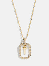 BaubleBar T - 
    Gold initial necklace
  
