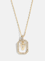 BaubleBar V - 
    Gold initial necklace
  
