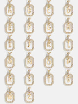 BaubleBar Alicia Initial Necklace - Gold/Pavé - 
    Gold initial necklace
  
