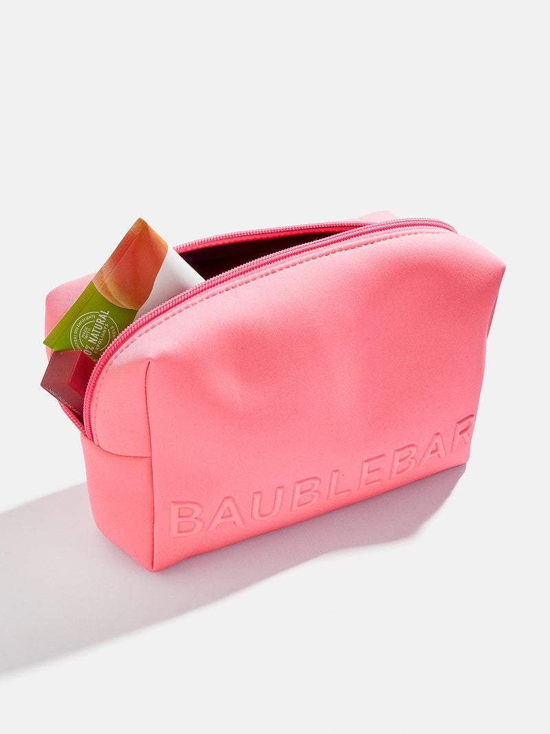 BaubleBar Take It Away Storage Pouch - Coral - 
    Neoprene storage pouch
  
