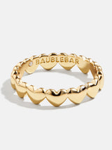 BaubleBar Adrianna Ring - Gold - 
    Gold repeating heart ring
  
