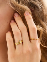 BaubleBar Isabella Ring - Gold/Pavé - 
    Gold crystal ring
  
