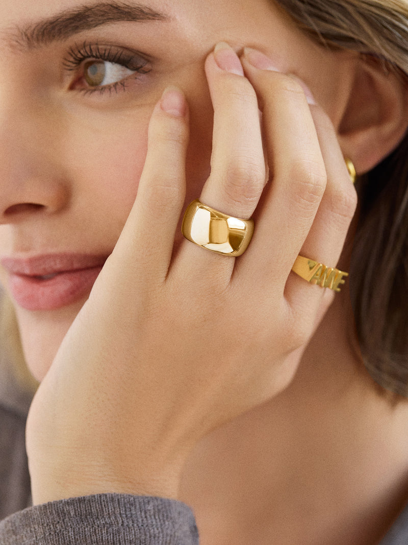 BaubleBar Cleo Ring - Gold - 
    Gold oversized ring
  
