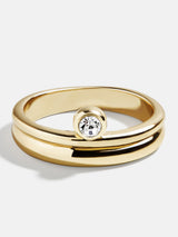 BaubleBar Isabella Ring - Gold/Pavé - 
    Gold crystal ring
  
