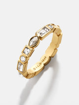 BaubleBar Lana Ring - Gold/Pavé - 
    Mixed-shape bezel set ring
  
