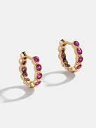 Jessica 18K Gold Birthstone Earrings - Rose