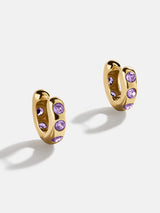 BaubleBar Sydney 18k Gold Birthstone Earrings - Light Amethyst - 
    Ends Tonight: Enjoy 25% Off
  
