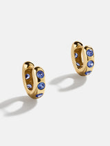 BaubleBar Sydney 18k Gold Birthstone Earrings - Sapphire - 
    18K Gold Plated Sterling Silver, Cubic Zirconia stones
  
