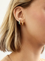 BaubleBar Sydney 18k Gold Birthstone Earrings - Sapphire - 
    18K Gold Plated Sterling Silver, Cubic Zirconia stones
  
