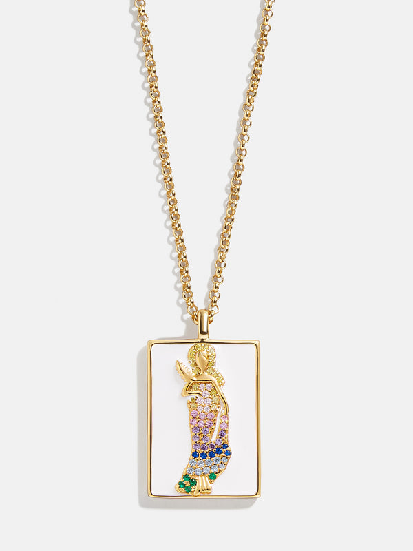 Reversible 18K Gold Zodiac Pendant Necklace - Virgo