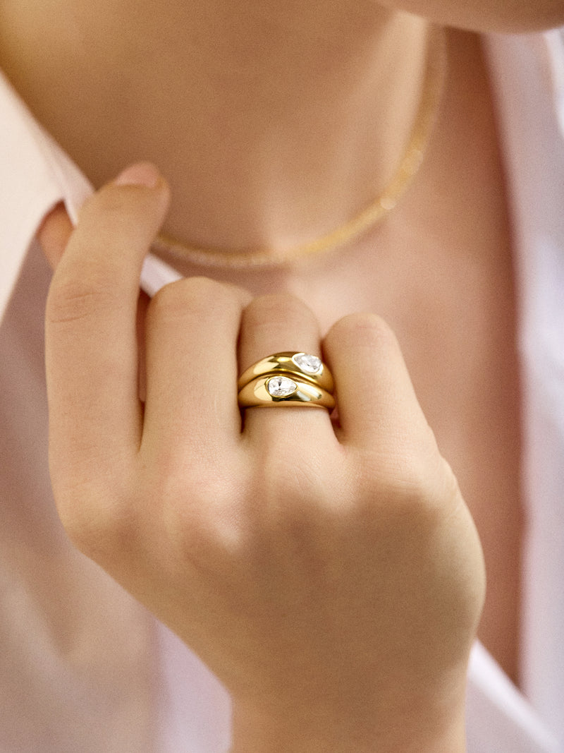 BaubleBar Vanessa Ring Set - Gold/Pavé - 
    Ends Tonight: Enjoy 25% Off
  
