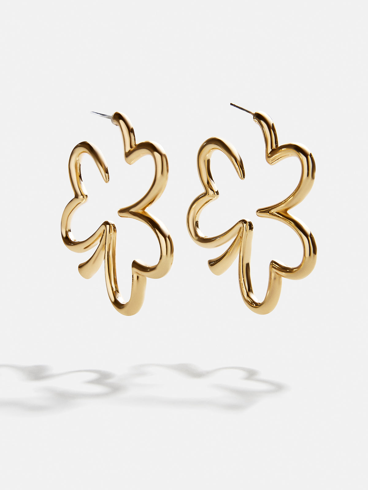 Shamrock N’ Roll Hoop Earrings - Gold