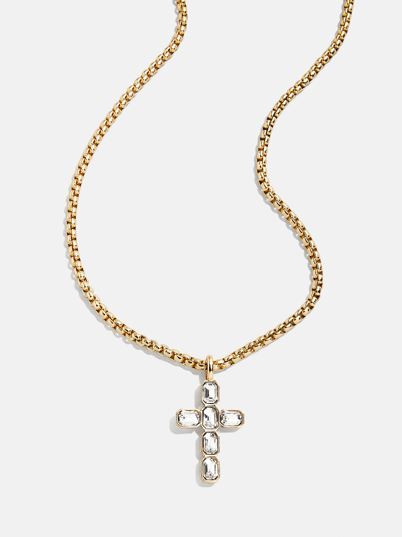 Mara Cross Necklace - Bezel Cross