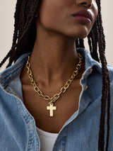 BaubleBar Priscilla Statement Cross Necklace - Classic Cross - 
    Statement cross necklace
  
