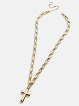 BaubleBar Hope Statement Cross Necklace - Bubble Cross - 
    Statement cross necklace
  
