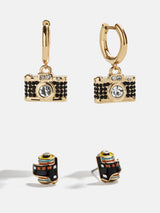 BaubleBar Picture This Earring Set - Camera - 
    One pair of camera earrings, one pair of camera film earrings
  
