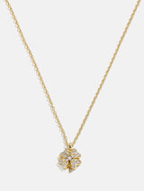 BaubleBar 18K Gold Motif Necklace - Clover - 
    18K Gold Plated Sterling Silver, Cubic Zirconia
  
