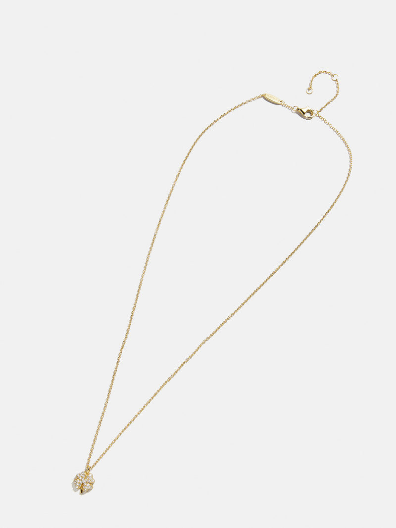 BaubleBar 18K Gold Motif Necklace - Clover - 
    18K Gold Plated Sterling Silver, Cubic Zirconia
  
