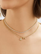 18K Gold Motif Necklace - Clover