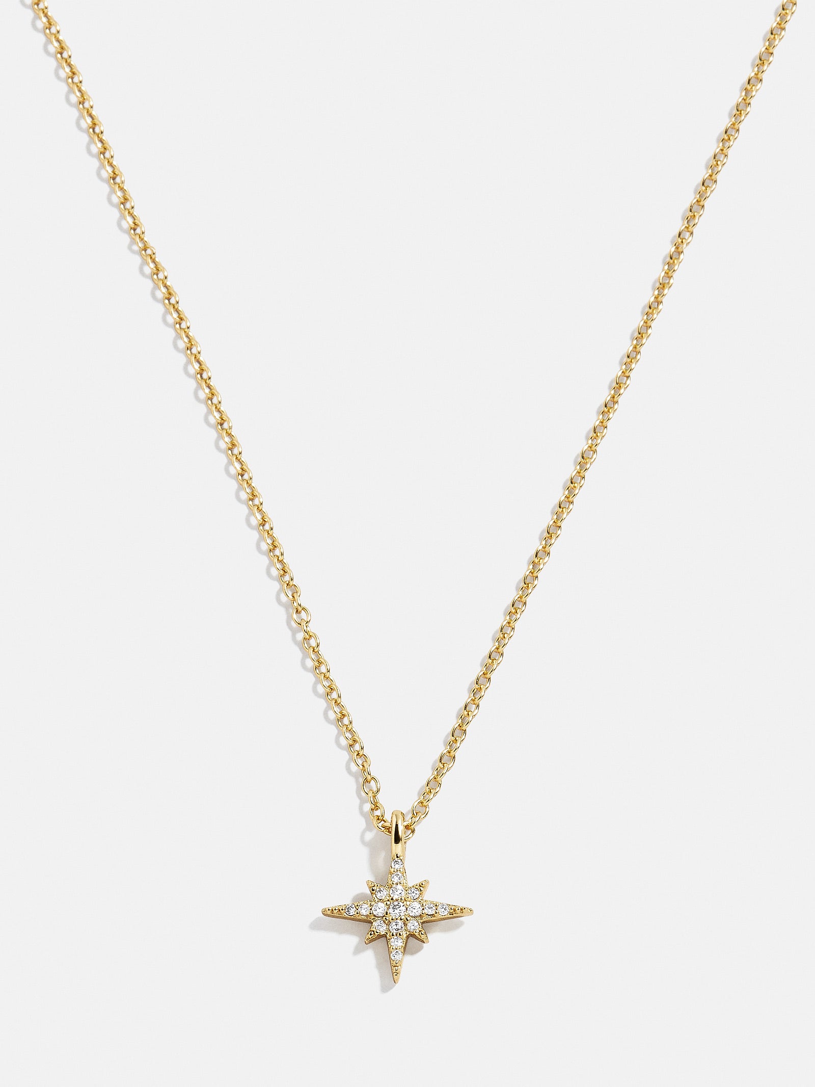 18K Gold Motif Necklace - North Star