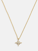 BaubleBar 18K Gold Motif Necklace - North Star - 
    18K Gold Plated Sterling Silver, Cubic Zirconia
  
