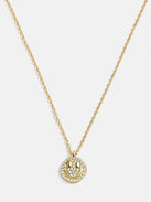 18K Gold Motif Necklace - Smiley Face