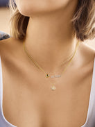 18K Gold Motif Necklace - Smiley Face