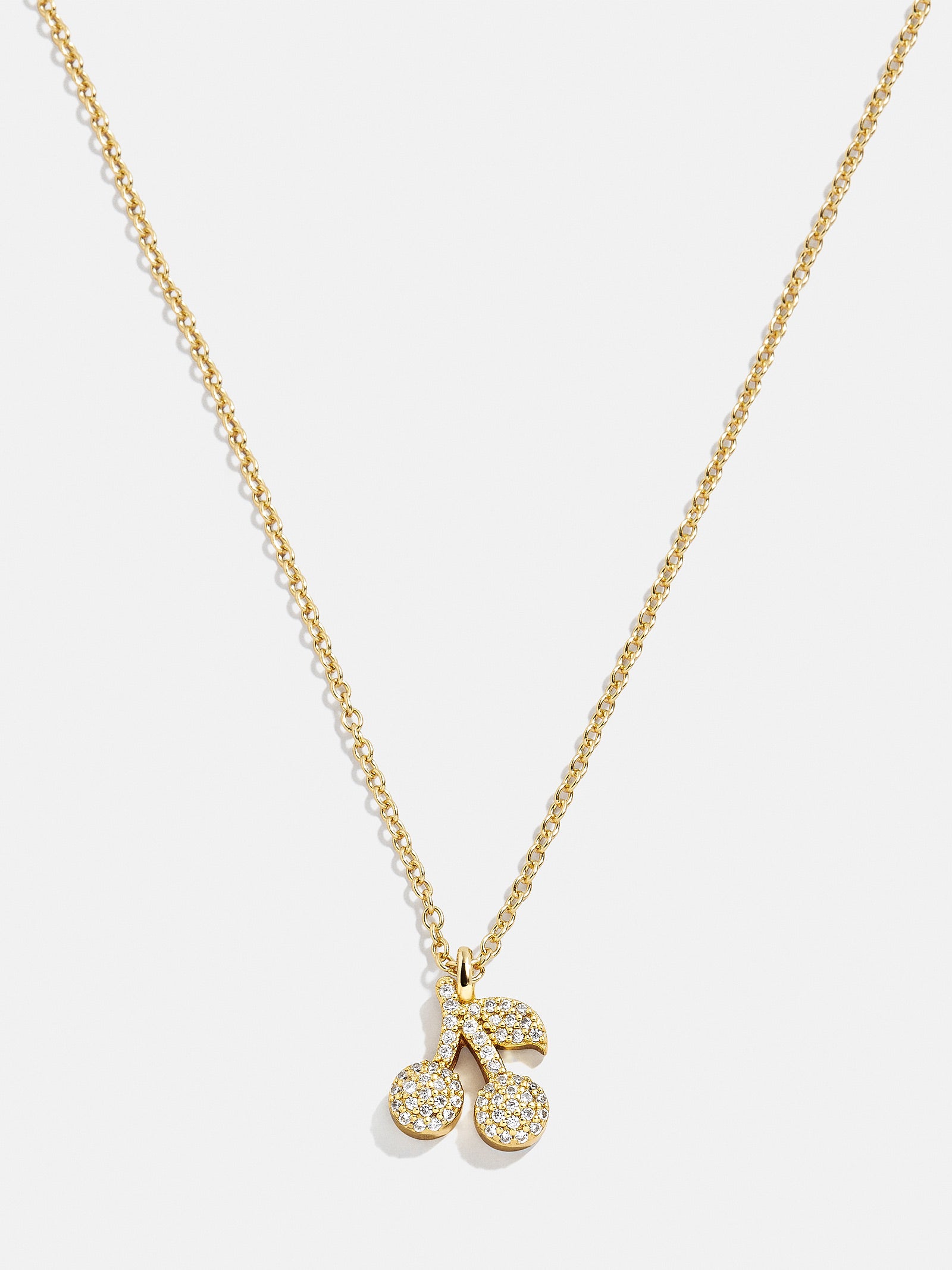 18K Gold Motif Necklace - Cherry