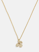 18K Gold Motif Necklace - Cherry