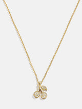 BaubleBar 18K Gold Motif Necklace - Cherry - 
    18K Gold Plated Sterling Silver, Cubic Zirconia
  
