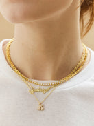 18K Gold Motif Necklace - Cherry