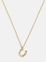 BaubleBar 18K Gold Motif Necklace - Horseshoe - 
    18K Gold Plated Sterling Silver, Cubic Zirconia
  
