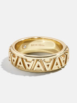 BaubleBar On Repeat Initial Ring - Gold - 
    All New For You: Enjoy 20% Off
  
