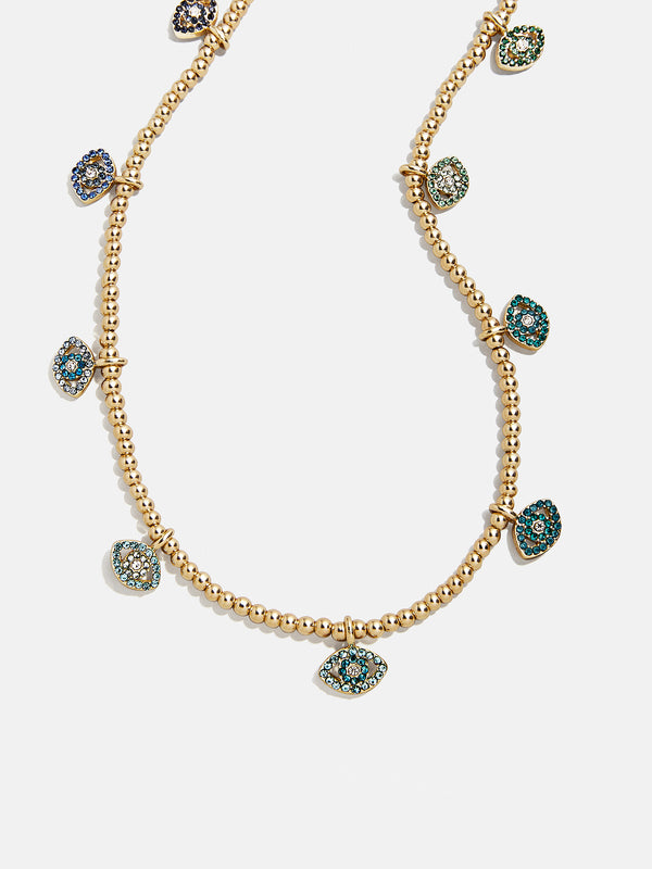 Evil Eye Pisa Necklace - Gold/Blue