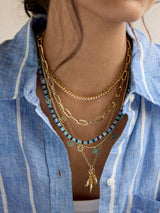 BaubleBar Evil Eye Pisa Necklace - Gold/Blue - 
    Pisa necklace with evil eye charms
  
