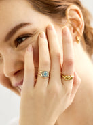 Ojo Ring - Blue/Gold