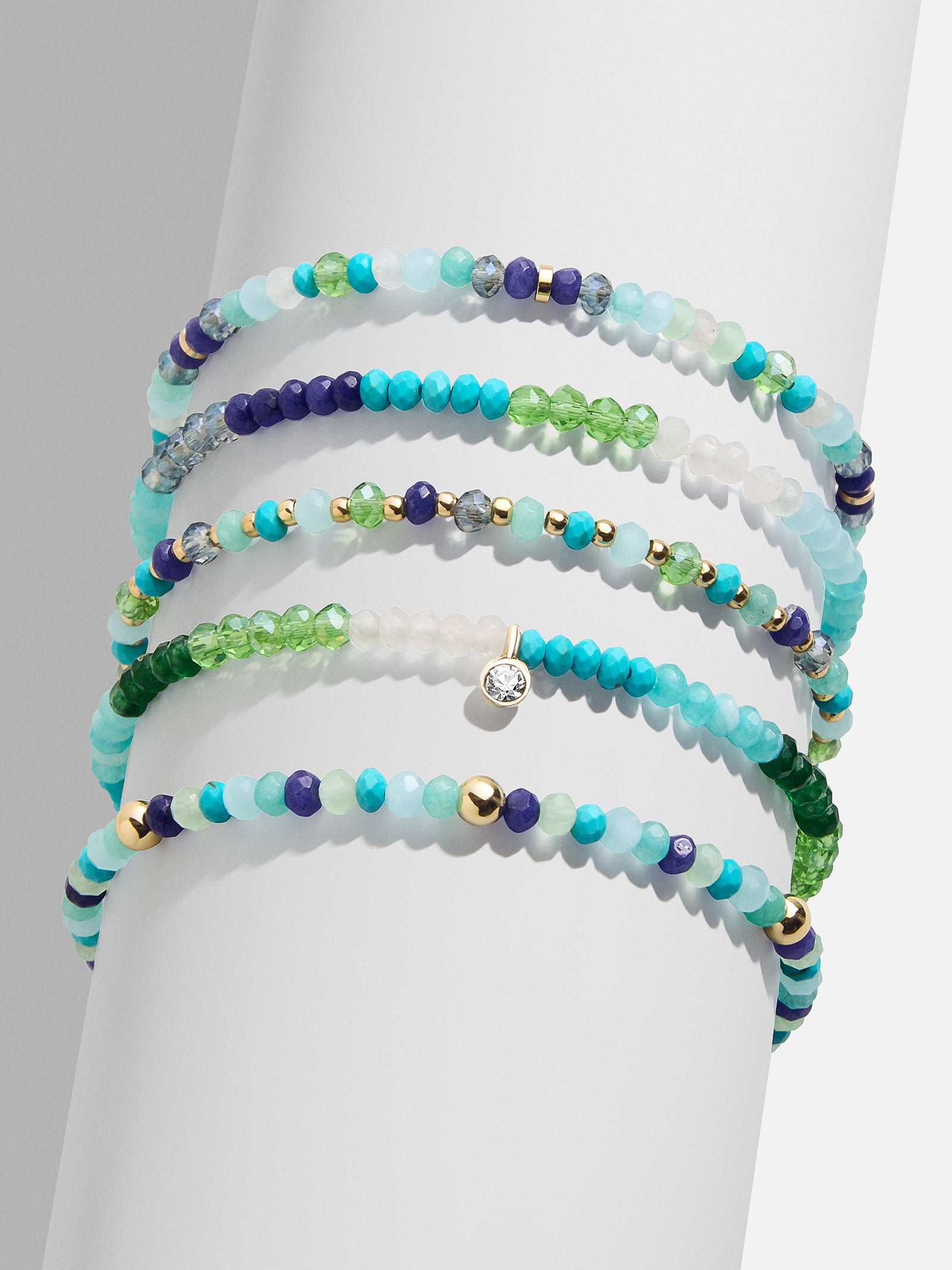 Indya Semi-Precious Bracelet Set - Turquoise