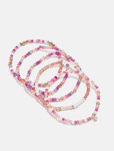 BaubleBar Indya Semi-Precious Bracelet Set - Pink - 
    Set of 5 semi-precious stretch bracelets
  
