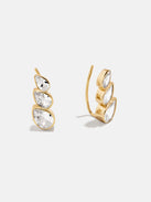 18K Gold Victoria Earrings - Gold/Pavé