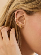 18K Gold Kara Earrings - Gold