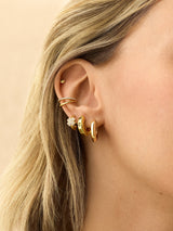 BaubleBar 18K Gold Clover Delicate Hoop Earrings - Clover - 
    Ends Tonight: Enjoy 25% Off
  
