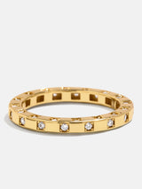 BaubleBar 18K Gold Mabel Ring - Gold/Pavé - 
    18K Gold Plated Sterling Silver, Cubic Zirconia
  
