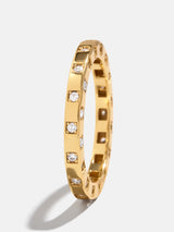 BaubleBar 18K Gold Mabel Ring - Gold/Pavé - 
    18K Gold Plated Sterling Silver, Cubic Zirconia
  
