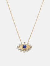 BaubleBar Elena Evil Eye Necklace - Gold/Blue - 
    Evil eye pendant necklace
  
